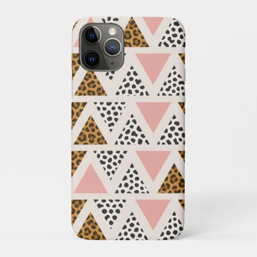 Chic Leopard & Pink Triangle Pattern Case-Mate iPhoneケース (裏)