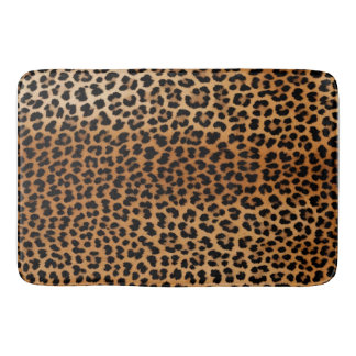 Chic Leopard Print Bath Mat Glamoratti  バスマット
