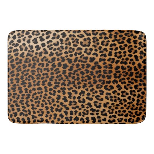 Chic Leopard Print Bath Mat Glamoratti  バスマット (正面)