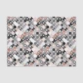 Chic Light Mauve Taupe Beige Gray Circles Pattern 薄葉紙 (正面)