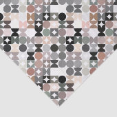 Chic Light Mauve Taupe Beige Gray Circles Pattern 薄葉紙 (詳細)