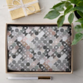 Chic Light Mauve Taupe Beige Gray Circles Pattern 薄葉紙 (ギフト)