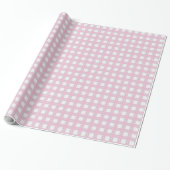 Chic Light Pink Checkered 60th Birthday Gift Wrap ラッピングペーパー (アンロールド)