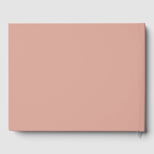 Chic Light Pink Gold Frame Fall Wedding Guest Book ゲストブック (裏面)