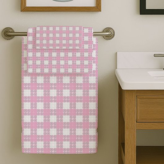 Chic Light Pink Towels Modern Bath Essentials バスタオルセット