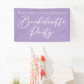 Chic Lilac Purple Bachelorette Party Custom 横断幕 (インサイチュ)