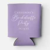Chic Lilac Purple Bachelorette Party Personalized 缶クーラー (正面)
