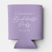 Chic Lilac Purple Bachelorette Party Personalized 缶クーラー (裏面)