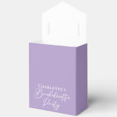 Chic Lilac Purple Custom Bachelorette Party フェイバーボックス (見開き)