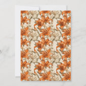 Chic Lilies Accent 80Th Birthday 招待状 (裏面)