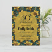 Chic Lilies Aesthetic First Birthday 招待状 (スタンド正面)