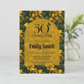 Chic Lilies Charm 60Th Birthday 招待状 (スタンド正面)