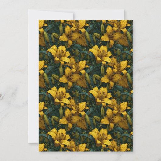 Chic Lilies Charm 60Th Birthday 招待状 (裏面)