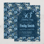 Chic Lilies Themed 10Th Birthday 招待状 (正面/裏面)