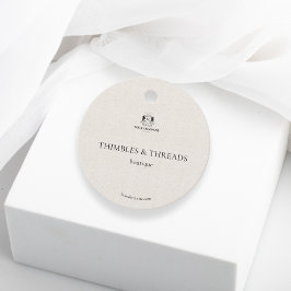 Chic Linen Boutique Business Logo Branding Hang  フェイバータグ