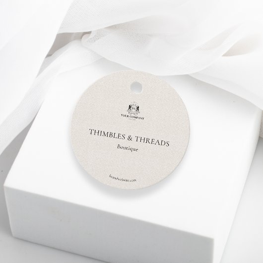 Chic Linen Boutique Business Logo Branding Hang  フェイバータグ