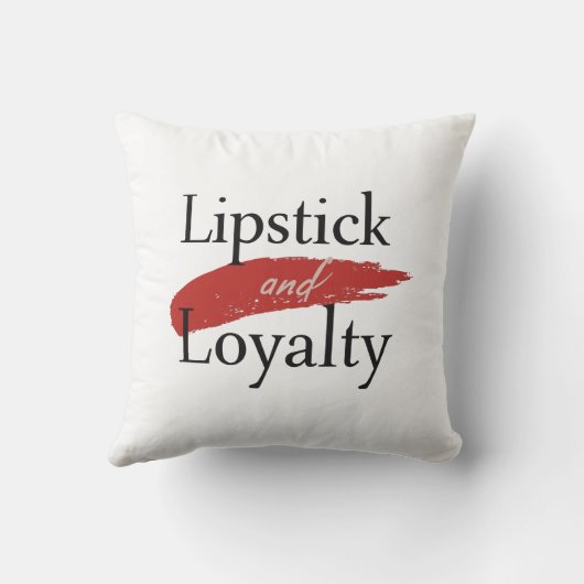 Chic Lipstick Smear and Loyalty クッション (裏面)
