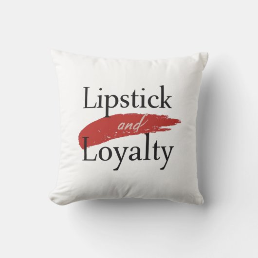 Chic Lipstick Smear and Loyalty クッション (正面)
