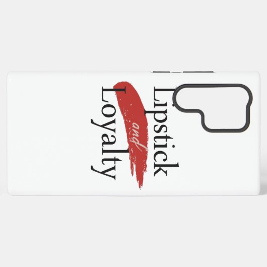 Chic Lipstick Smear and Loyalty Samsung Galaxyケース (裏面横)