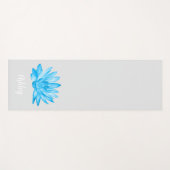 chic lotus baby blue personalized script ヨガマット (正面(横))