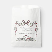 Chic Love Birds Wedding Favor Bags フェイバーバッグ (正面)