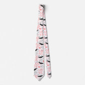 Chic Love Lettering Hand Drawn Heart Tie ネクタイ (正面)