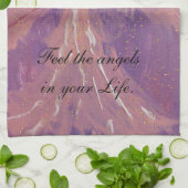 Chic love pink violet angel キッチンタオル (折り畳み)