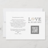 Chic Love Quote Pink Floral Heart-Shape Wreath セーブザデート (裏面)