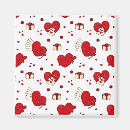 Chic Love-Themed Valentine’s Day Gift Red Heart マグネット