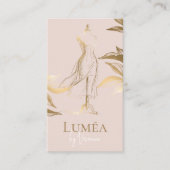 Chic Luxury Blush Pink Gold Beauty Couture Fashion 名刺 (正面)