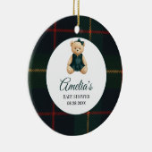 Chic Luxury Teddy Bear Baby Shower  セラミックオーナメント (右)