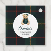 Chic Luxury Teddy Bear Baby Shower  フェイバータグ (裏面)
