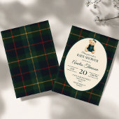 Chic Luxury Teddy Bear Baby Shower 招待状