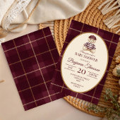 Chic Luxury Teddy Bear Baby Shower 招待状