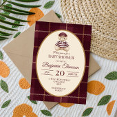 Chic Luxury Teddy Bear Baby Shower 招待状