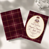 Chic Luxury Teddy Bear Baby Shower 招待状