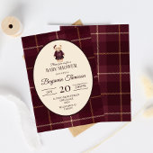 Chic Luxury Teddy Bear Baby Shower 招待状