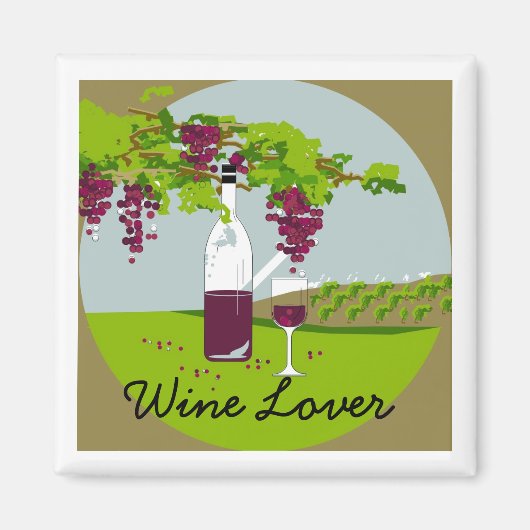 CHIC MAGNET_"Wine Lover"_VINEYARDテーマ マグネット (正面)