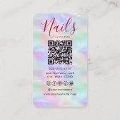 Chic Manicurist Artist Nail Salon Stylish Opal 名刺 (裏面)