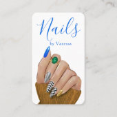 Chic Manicurist Stylish Nail Technician QR Code 名刺 (正面)