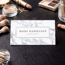 Chic Marble Makeup Artist 名刺