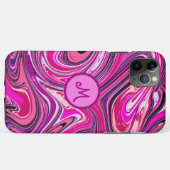 Chic Marble Swirl Monogram Case-Mate iPhoneケース (裏面(横))