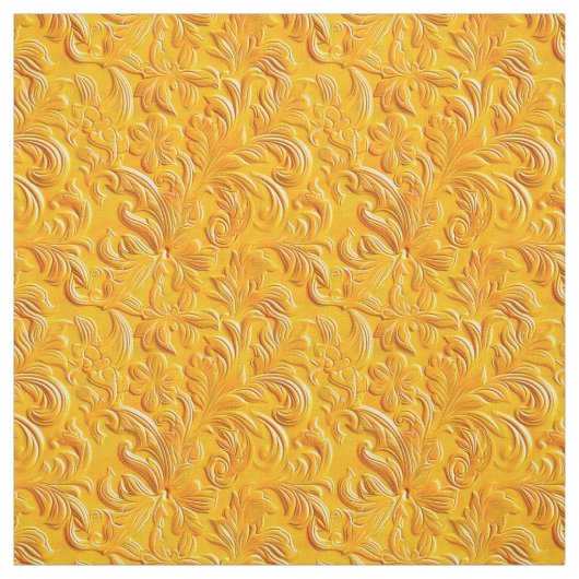 Chic marigold tooled leather  ファブリック (見本)
