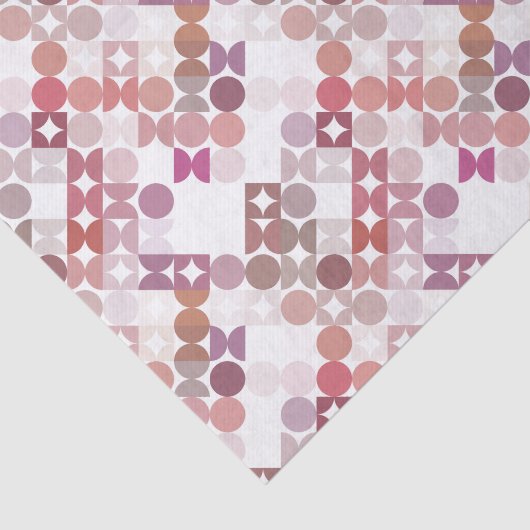 Chic Mauve Taupe Dusty Rose Circles Art Pattern 薄葉紙 (詳細)