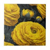 Chic Mediterranean RanunculusTiles For Home Decor タイル (正面)