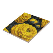 Chic Mediterranean RanunculusTiles For Home Decor タイル (側面)