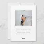 Chic Merry Christmas Newlywed Photo Light Gray シーズンカード (裏面)