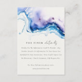 Chic Minimal Coastal Sea Beach Wedding Details エンクロージャーカード (正面)