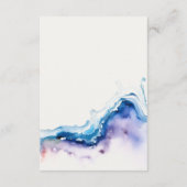 Chic Minimal Coastal Sea Beach Wedding Details エンクロージャーカード (裏面)