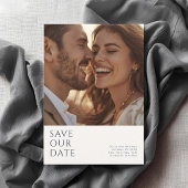 Chic Minimal Modern Photo Monogram Wedding  セーブザデート